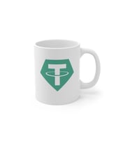 Beyaz Tether Baskılı Kupa Bardak