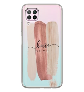 Huawei Make-up Brush Tasarımlı Şeffaf Telefon Kılıfı