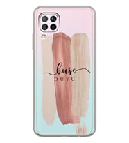 Huawei Make-up Brush Tasarımlı Şeffaf Telefon Kılıfı