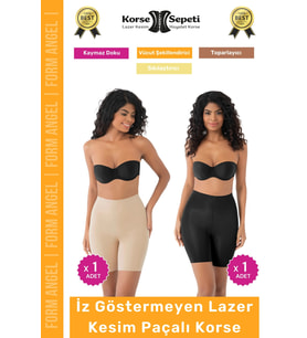 #Korse İz Yapmayan Kaymayı Önleyen Toparlayıcı Sıkılaştıran Lazer Kesim Paçalı Korse 2'li Set