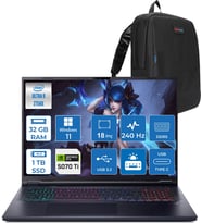 Acer Predator Helios Neo 18 Aı Intel®core™ Ultra 9 275HX 32GB Ddr5 1tb SSD 12GB/RTX5070Tİ 140W 18" 2560 x 1600 Wqxga 240HZ  WIN11HOME Gaming Bilgisayar. NHQVMEY002H08+ZETTAÇANTA