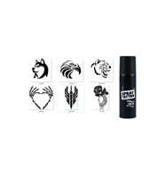 Hırçın Modeller Spray Tattoo Geçici Dövme Yapma Seti Siyah Sprey Dövme