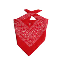ÜKB-KIRMIZI ŞAL DESEN DAMLA TASARIM KARE BANDANA