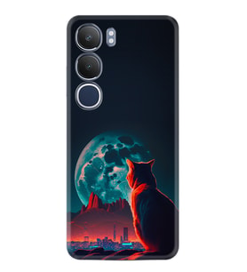 Vivo Y19S Kılıf Boutique Baskılı Resimli Dalgın Kedi Pcode -074