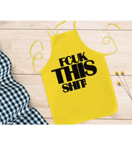 BK Gift Fcuk Tasarımlı Sarı Mutfak Önlüğü Aşçı Hediyesi, Arkadaşa Hediye-1