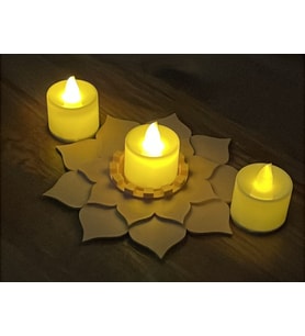 Lotus Tasarım Tealight Mum Altlığı – Dekoratif