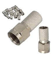 Herz Hf-02 Rg6/U6 22 Mm Siyah Contalı F Konnektör (100'Lü Poşet)