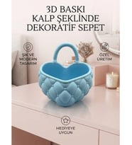 Kalp Şeklinde Dekoratif Sepet