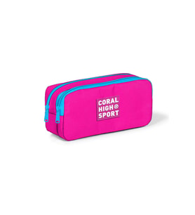 Coral High Sport Neon Pembe İki Bölmeli Kalem Çantası 22279