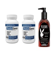 Prosta Genix Multiphase Prostate Supplement Prostat Için 90 Lı 2 Adet ve 125 ml Playboy Masaj Yağı