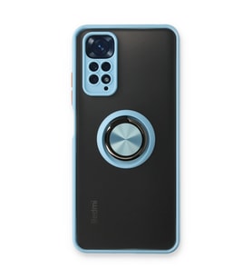 Xiaomi Redmi Note 11 Kılıf Montreal Yüzüklü Silikon Kapak - Buz Mavi