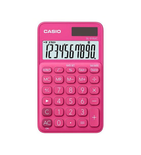 CASIO SL-310UC-RD-N-DC 10 HANE CEP TİPİ HESAP MAKİNESİ PEMBE