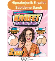 #ElbiseBandı Hipoalerjenik Kıyafet Sabitleme Bandı 2 Ebatlı Şeffaf 48 Adet Dekolte Abiye Gelinlik St
