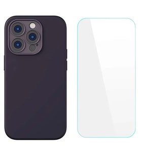 Baseus Liquid Silica iPhone 14 Pro Silikon Kılıf + Tempered Ekran Koruyucu Set-(57 - SSSSSS6461-1