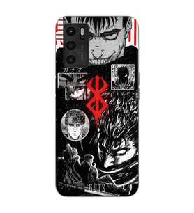 Oppo A16 / A55 Uyumlu Berserk Anime Tasarımlı Şeffaf Telefon Kılıfı
