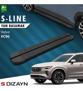 S-Dizayn Volvo XC90 Makyajlı Benzinli S-Line Siyah Yan Basamak 203 Cm 2024 Üzeri A+ Kalite