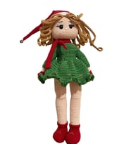 Yeni Yıl Bebeği Vanilya Amigurumi Organik Oyuncak