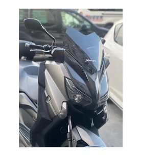Yamaha Xmax 250 -Xmax 400 Spor Kısa Ön Cam ,Siperlik Koyu Füme 45 CM 2014-2017 Uyumlu - Arasmoto (Siyah)