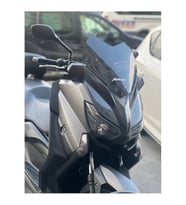 Yamaha Xmax 250 -Xmax 400 Spor Kısa Ön Cam ,Siperlik Koyu Füme 45 CM 2014-2017 Uyumlu - Arasmoto (Siyah)