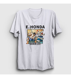 Presmono Unisex Beyaz Honda Oyun Street Fighter T-Shirt 403920tt