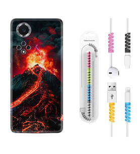 Huawei Nova Y70 Y90 Nova 9 SE  Kılıf Kablo Koruma Spiral Silikon Yanardağ 1611