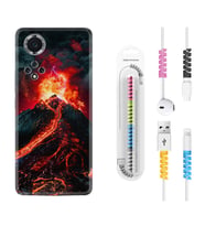 Huawei Nova Y70 Y90 Nova 9 SE  Kılıf Kablo Koruma Spiral Silikon Yanardağ 1611