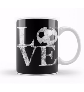 s Soccer Love Football Kupa Bardak Porselen