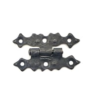 Antika Tarz Dekoratif Pirinç Yıldız Menteşe - 63x36 mm, Oksit