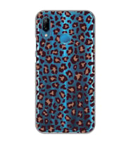 Huawei P20 Lite Uyumlu Leopar Desenli Şeffaf Telefon Kılıfı