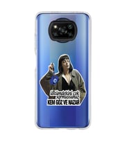 Poco X3 PRO / X3 NFC Uyumlu Kem Göz ve Nazar Tasarımlı Şeffaf Telefon Kılıfı