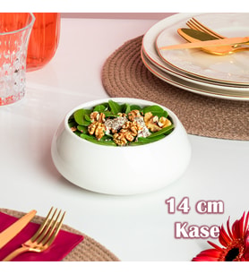 Porsima 900322 Porselen Kase Salata Kasesi Meze Tabağı Yemek Servis Tabağı Porselen Yuvarlak Kase