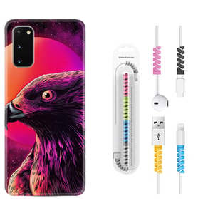 Samsung A02S A03S A10 A12 A13 A21S A22 Kılıf Kablo Koruma Spiral Silikon Red Eagle 1752
