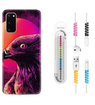 Samsung A02S A03S A10 A12 A13 A21S A22 Kılıf Kablo Koruma Spiral Silikon Red Eagle 1752