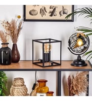 RİOLİGHT MODERN13, RETRO,VİNTAGE,RUSTİK SİYAH 1XE27 DUYLU KÜP METAL 20CMX20CM ABAJUR