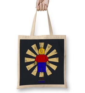 Lego Man Retro Japanese Bez Çanta Uzun Saplı