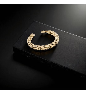 8Mm Sarı Kral Çelik Zincir Bileklik 3183CZB1D32