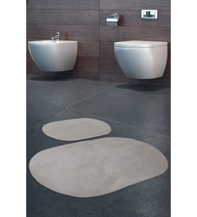 Rivora Krem 2'li Banyo Halısı Paspası Seti Kaymaz Tabanlı Makinede Yıkanabilir