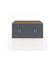 Kronos Konsol 4 Raflı 4 Kapaklı 176x59x99 Çam-Antrasit/Aytaşı