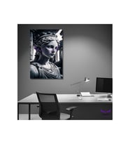 Tekli Dikey Kanvas Modern Salon Tablosu Antik Kadın Heykeli