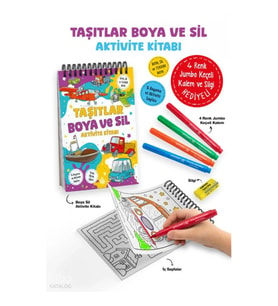 Taşıtlar - Boya ve Sil Aktivite Kitabı