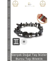 #Bileklik Doğal Taş Ayarlanabilir Esnek Su Geçirmez Hediye İkizler Burçları Burç Unisex Bileklik