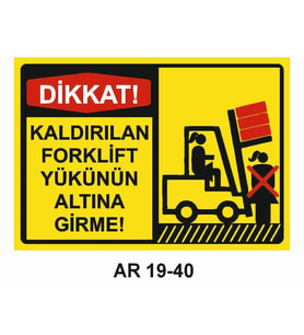 İŞ GÜVENLİĞİ UYARI LEVHASI 1 ADET PVC 21 X 29CM