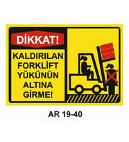 İŞ GÜVENLİĞİ UYARI LEVHASI 1 ADET PVC 21 X 29CM