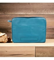 Awe 14 inç MacBook Ve Pc Uyumlu Deri Kılıf BRN4 Mavi