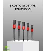 5 Parça Detay Temizlik Fırçası Seti Jant Motor Havalandırma İç Dış Temizlik