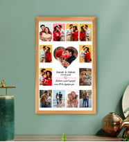 BK Gift Kişiye Özel Fotoğraflı Aşk Tablosu Tasarımlı Ahşap Çerçeveli Tablo 40x25cm, Sevgiliye Hediye, Ev Hediyesi