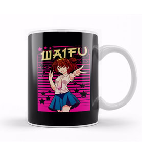 Cute Waifu Anime Girl Adorable Japanese Manga Kupa Bardak Porselen