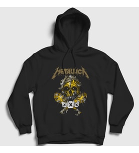 Presmono Unisex Siyah XXX Metallica Kapüşonlu Sweatshirt 68123tt