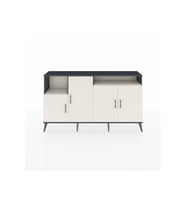 Arges Konsol 5 Raflı 4 Kapaklı 176x30x99 Antrasit-Aytaşı