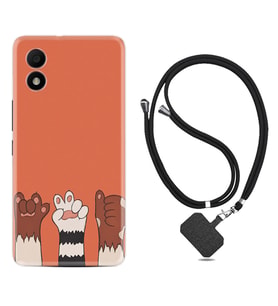 TCL 303 Kılıf Resimli Boyun Askılı İpli Desenli Silikon Series Three Hand 1818